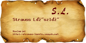 Strauss László névjegykártya