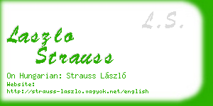 laszlo strauss business card